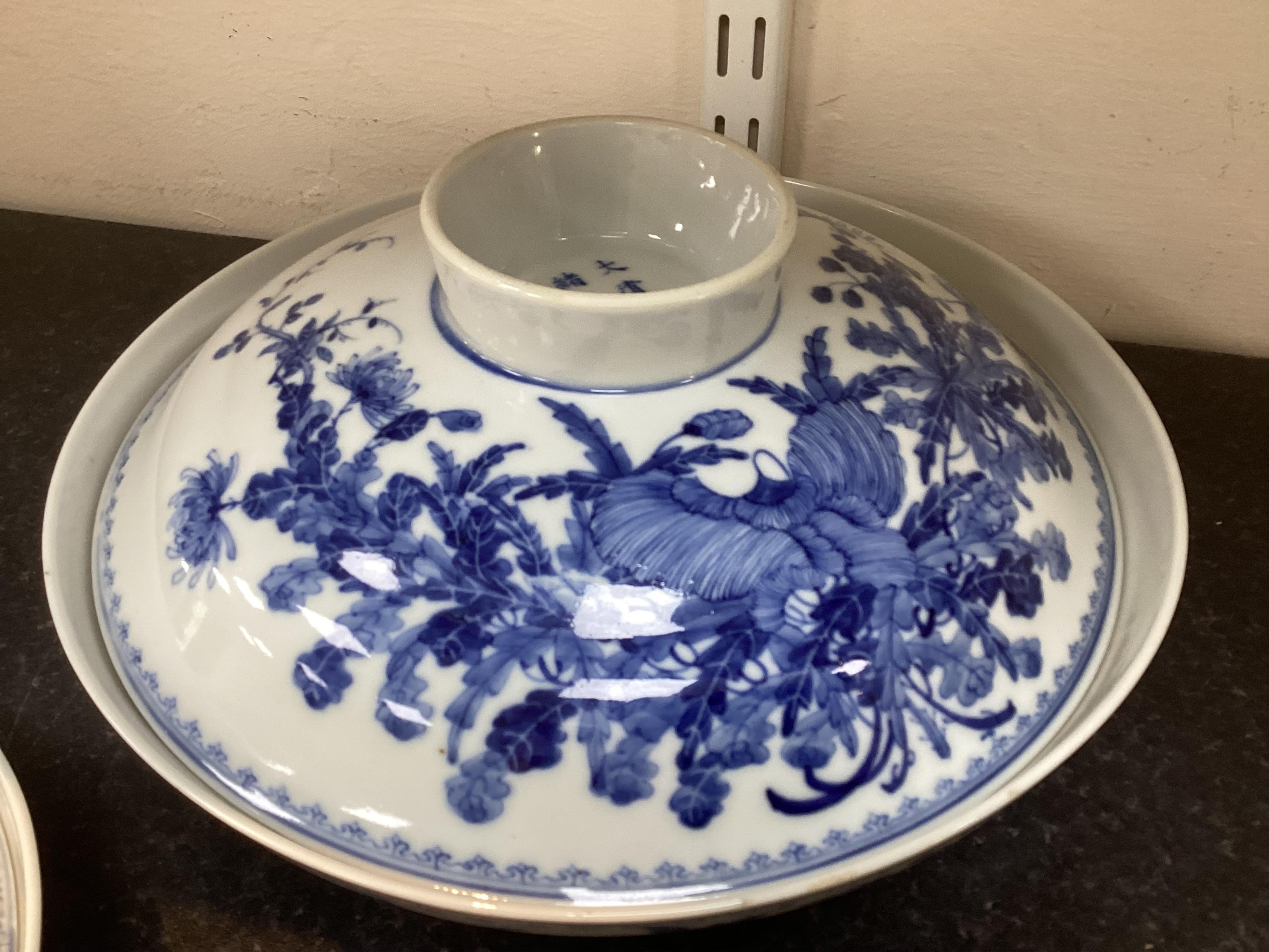 A Chinese blue and white table service, Guangxu mark and of the period (1875-1908)
